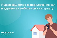 Проголосуйте за подключение сел и деревень к мобильному интернету